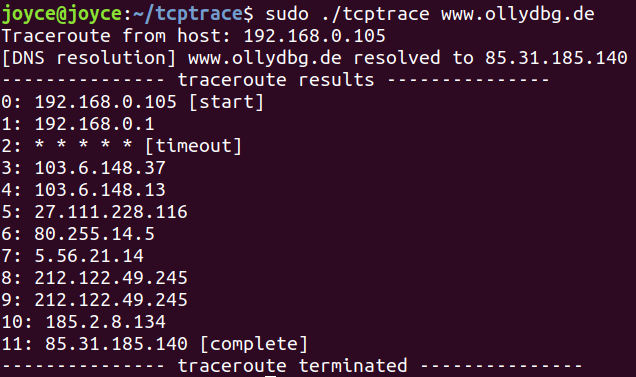 tcp traceroute