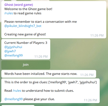 Telegram Ghost Word Game