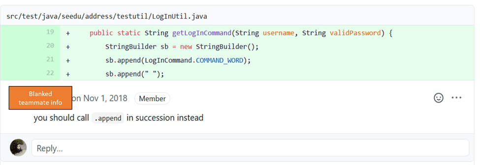 CS2103 Review Received